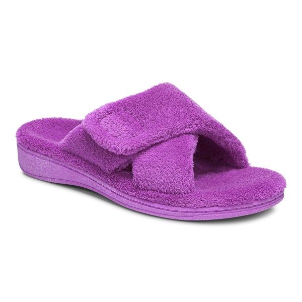 Vionic Slippers Ireland - Relax Slippers Purple - Womens Shoes In Store | SRMTJ-8426